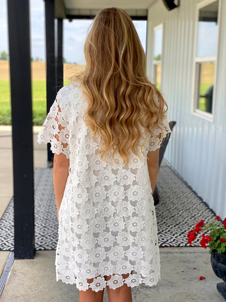 acka❤︎flower lace dress size s flower lace dress – Acka online store