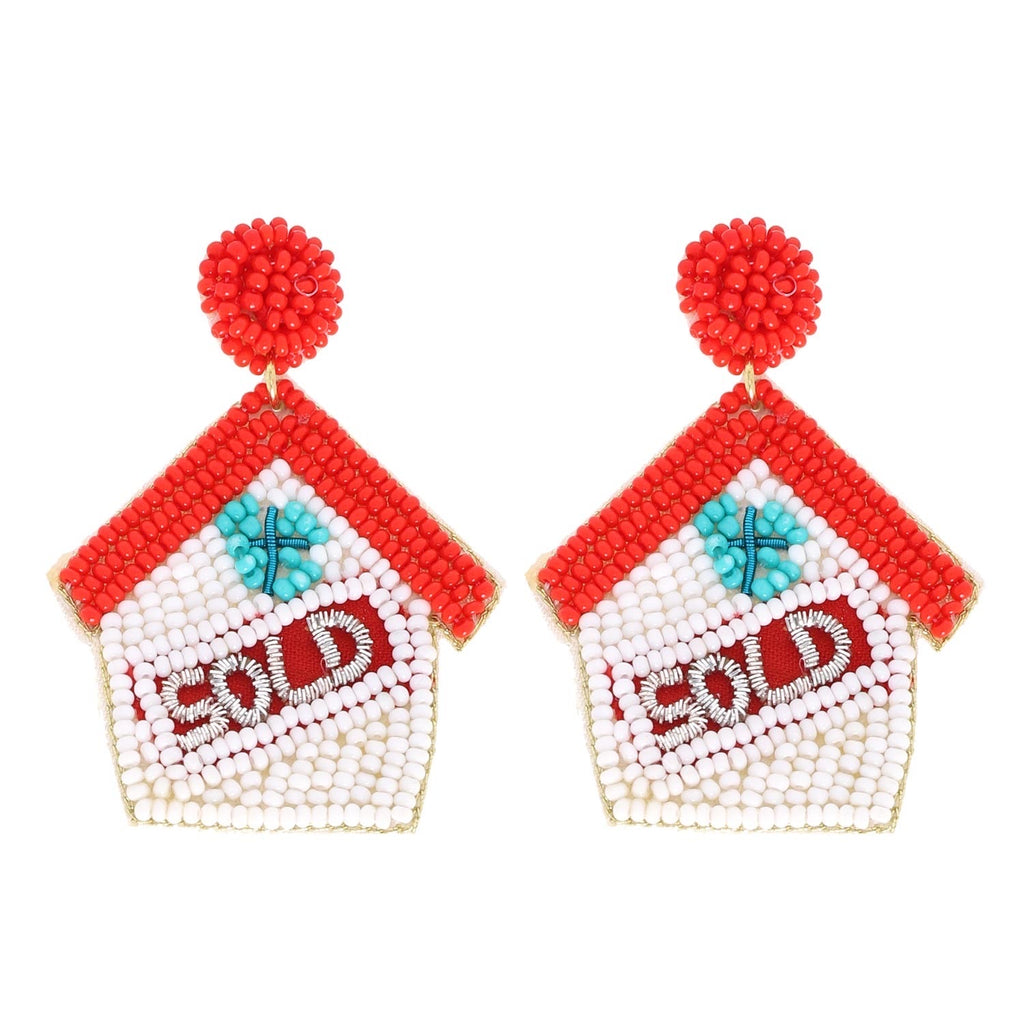 House Sold Beaded Earrings