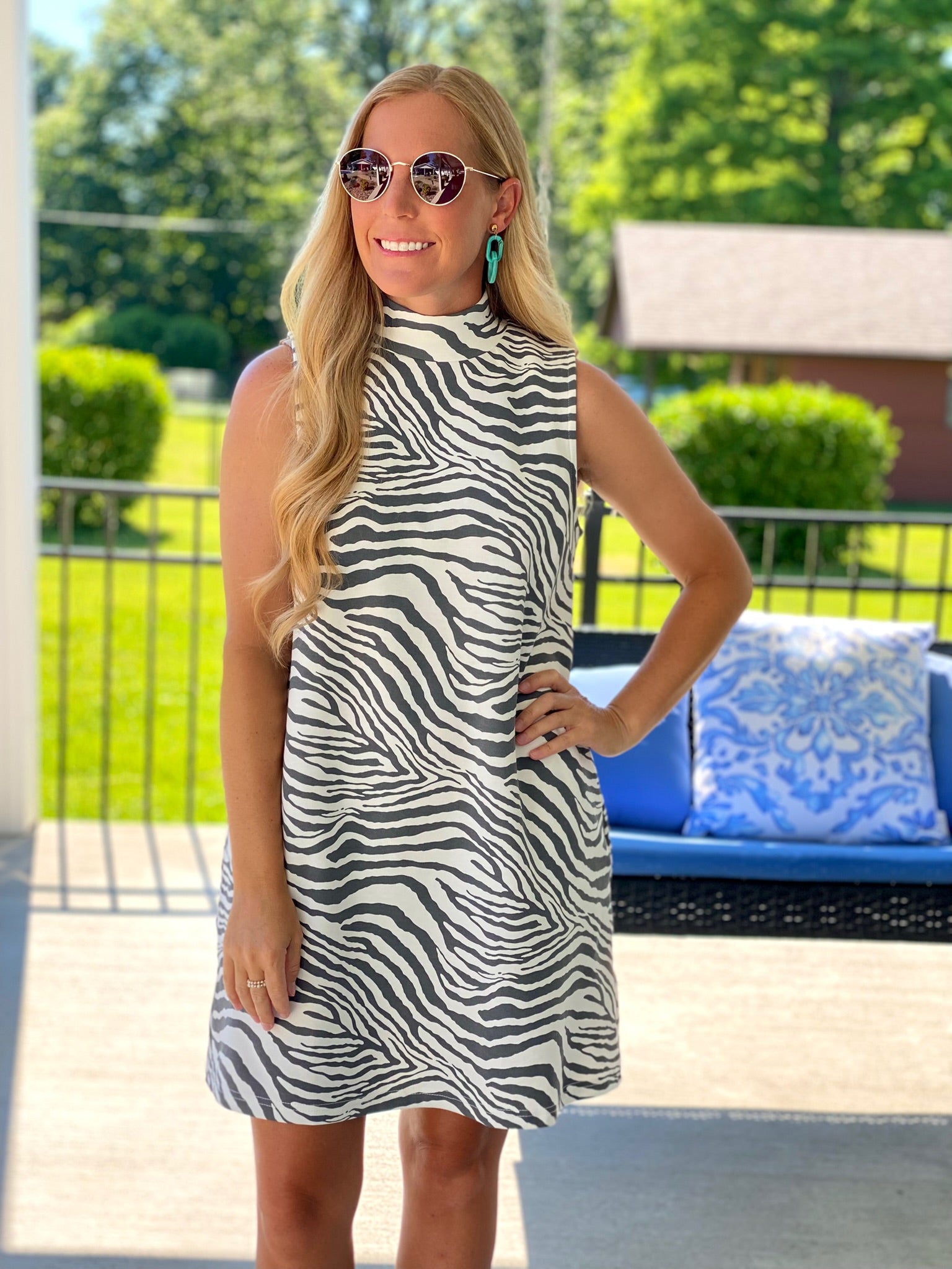 black and white zebra dress Print A-line Wedding Dress With Just add boots and CH135 Size:34X29