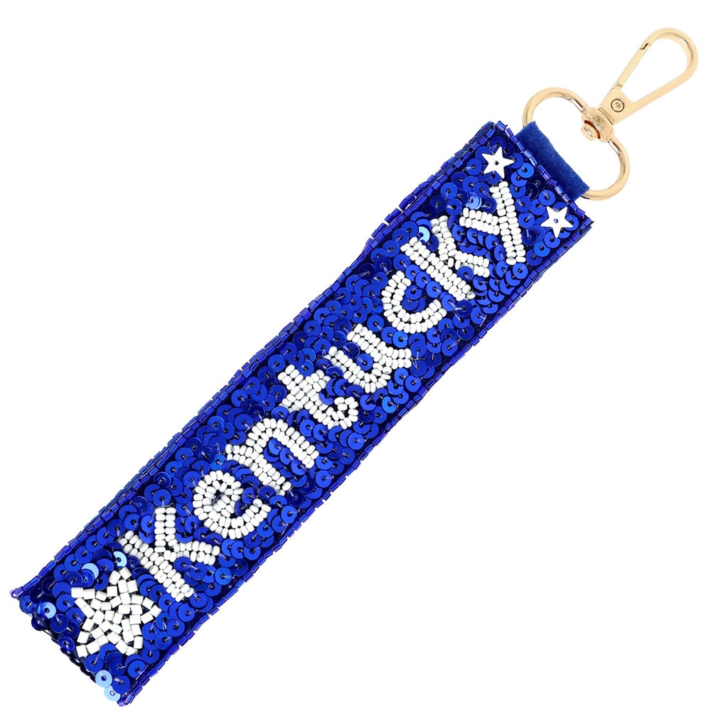 Kentucky Sequin Keychain
