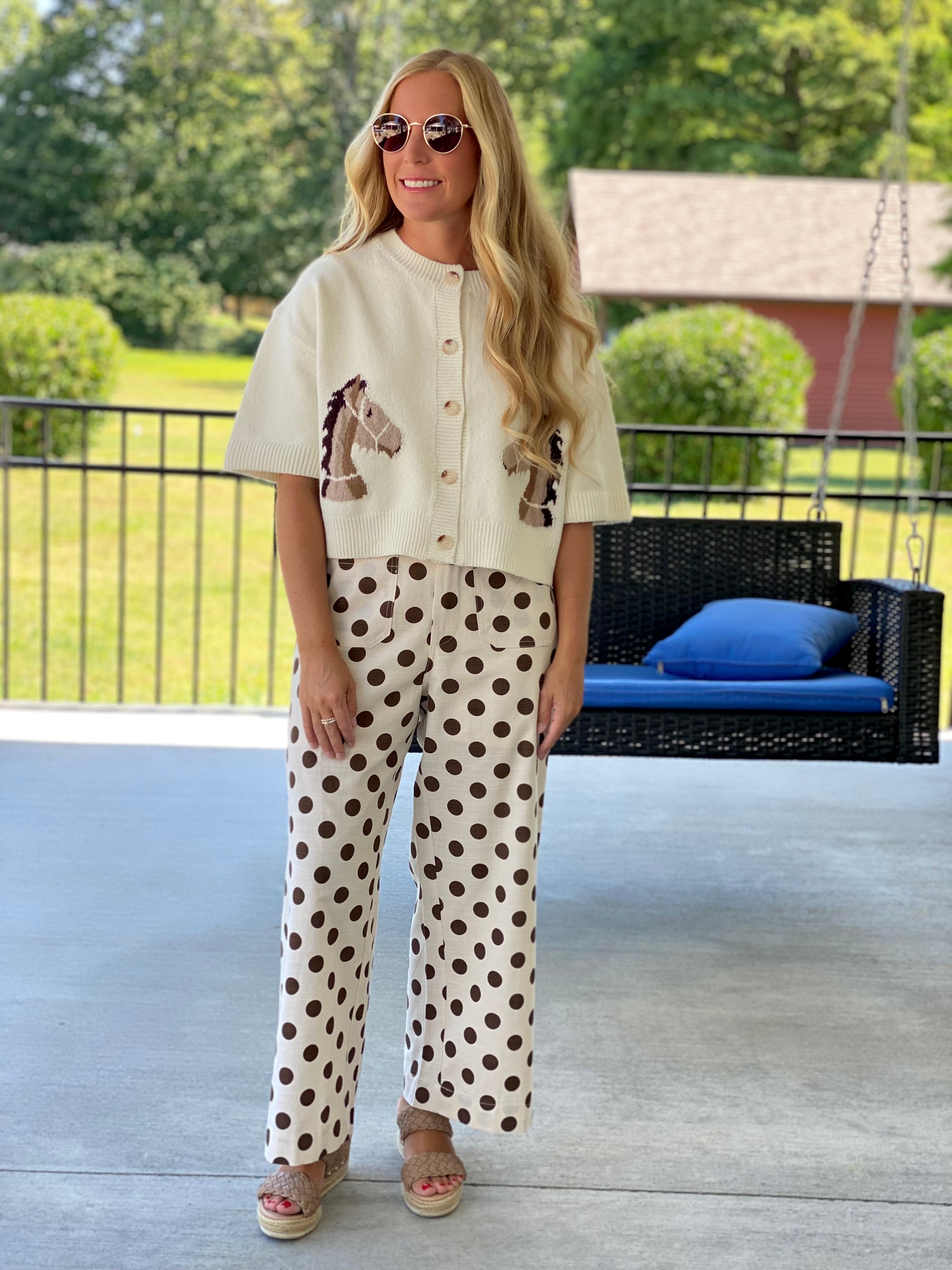 Brown Polka Dot Pants | Bonnie Rae Boutique