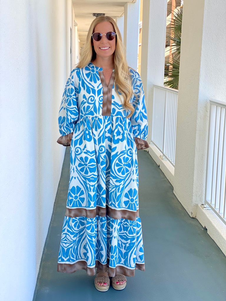 baroque blue dress Marie Antoinette Rococo Style Dress in Blue and Ivory with Layered Skirt and Lace Bell Sleeves  Baroque Ball Gown Plus Size