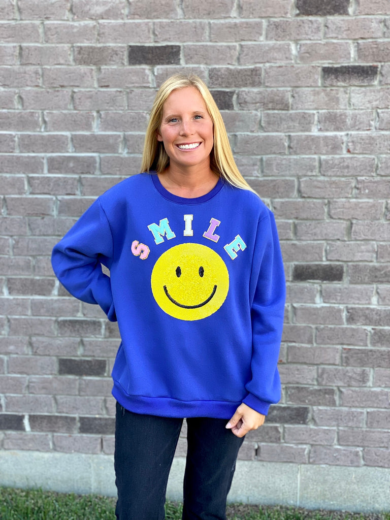Royal "Smile" Patch Pullover