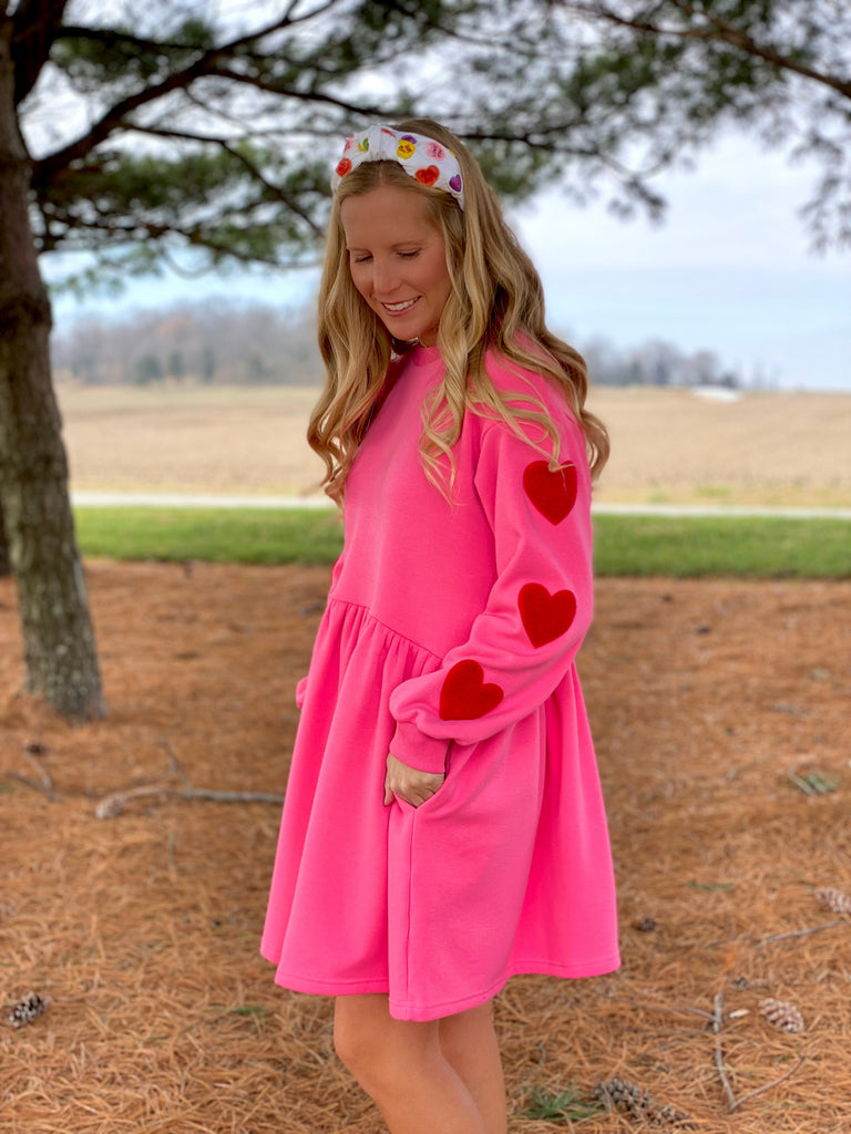 Heart Patch Pink Dress
