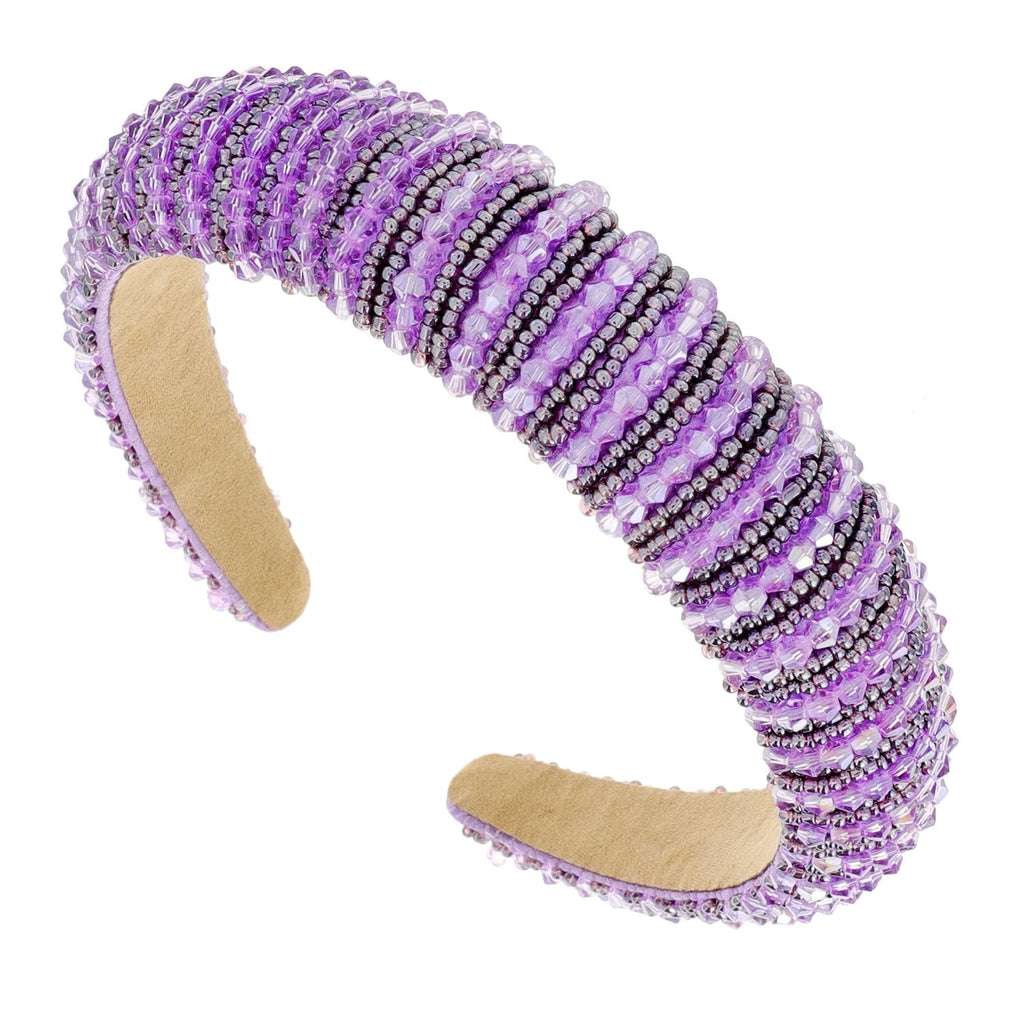 Lavender Beaded Headband