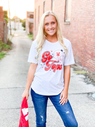 Go Tops Football Tee | Bonnie Rae Boutique